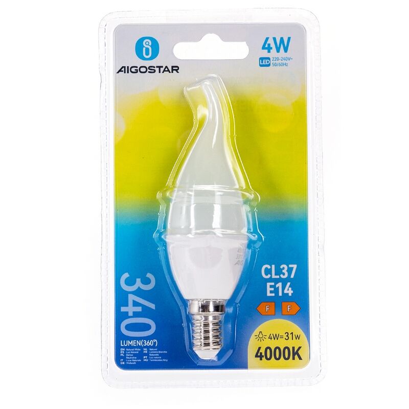 LAMPADINA LED A5 G45 4W ATTACCO E14 - 340 LUMEN - 4000K LUCE