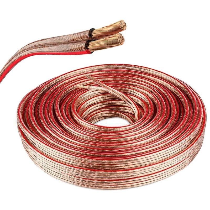 Cavo Per Altoparlanti E-Star 2x1,5mm² – 10 Metri, Trasparente – Per Impianti Audio E Diffusori