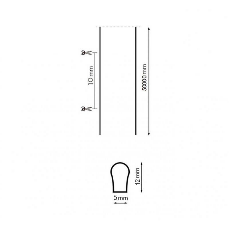 Striscia Led flessibile Neon Flex modellabile 12V 14W/m Bobina 50