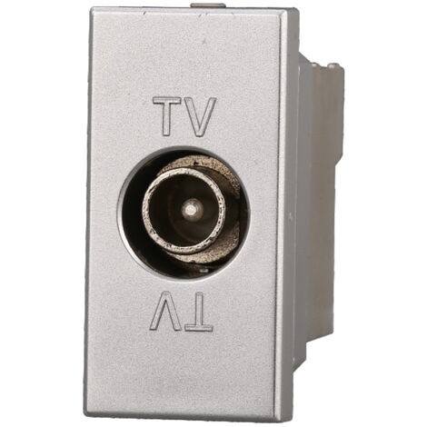 Presa TV maschio grigia compatibile anche con BTicino Axolute