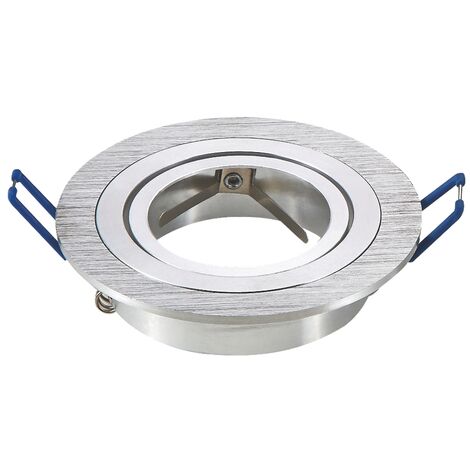 Portafaretto orientabile GU10 / MR16 da incasso 91mm Argento Rotondo Aigostar