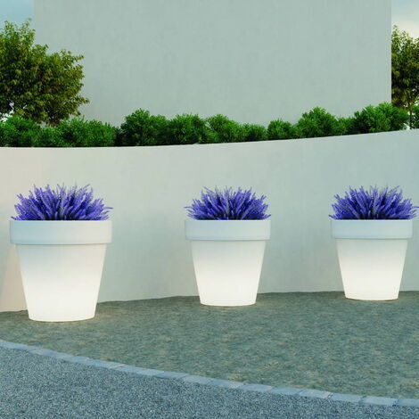 Vaso Led luminoso decorativo da giardino 1W RGBW 35,5&21532,5 cm IP54 a batteria 1 lampada V-TAC