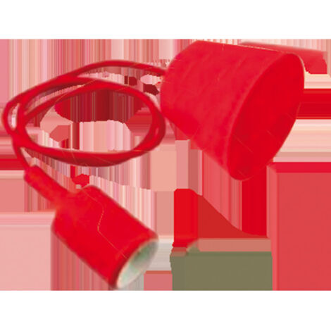 Pendel In Silicone Rosso A Sospensione 1 X E27 Novaline - Foto 2