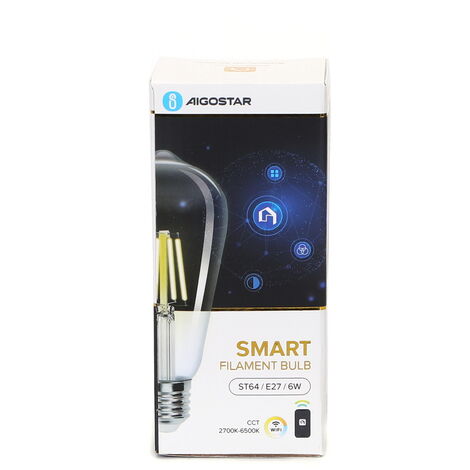 Lampadina Smart RGB CCT E27 6.5W regolabile da smartphone