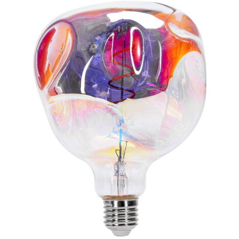 Lampadina Led Alien Rainbow a Filamento E27 G125 4W decorativa Bianco caldo 1800K Aigostar
