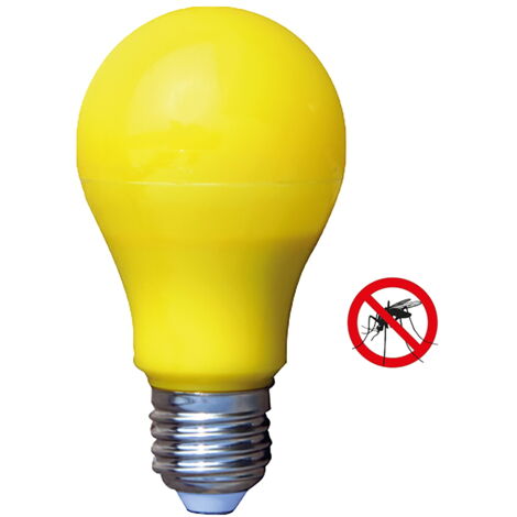 Lampadina Lampada Antizanzara in Vetro E27 Colore Giallo 9 Watt