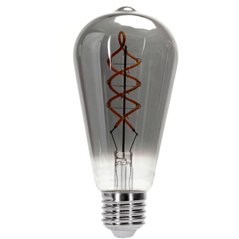 Lampadina Led Titanio Fumé a Filamento E27 ST64 4W decorativa Bianco caldo 1800K Aigostar