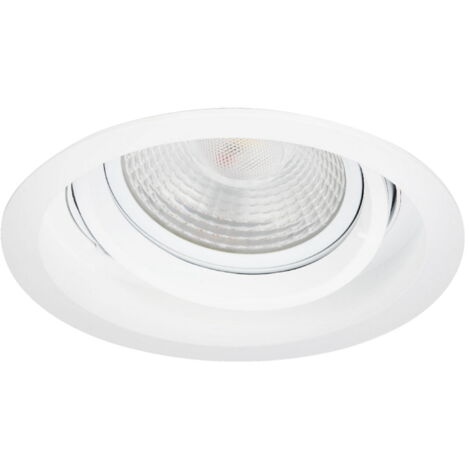 Portafaretto orientabile AR111 da incasso 170mm Bianco Rotondo Novaline