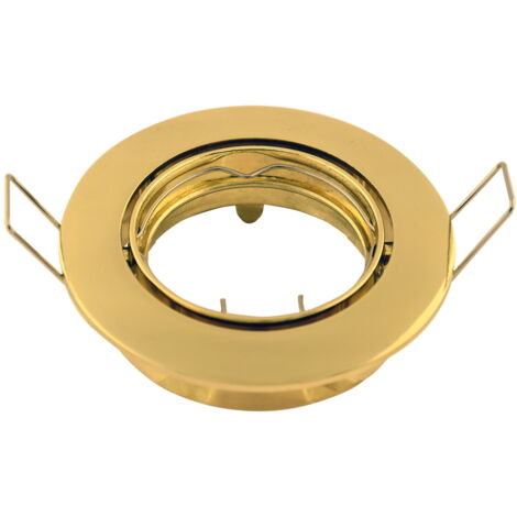 Portafaretto orientabile GU10 / MR16 da incasso 84mm Oro Rotondo Novaline
