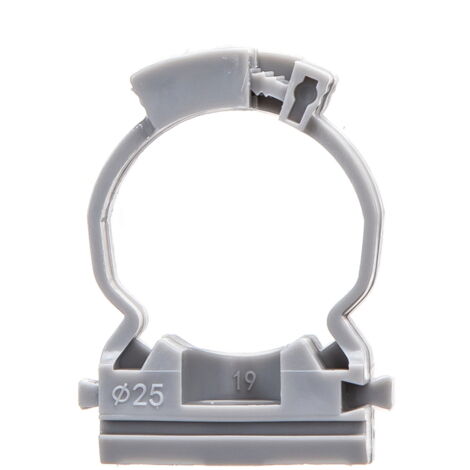 Clips fissatubo a collare per Tubo 25mm grigio 10pz Aigostar