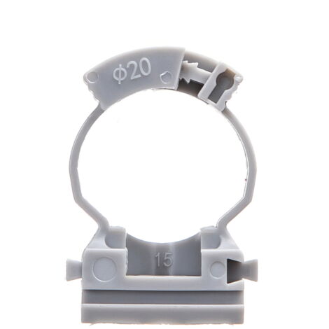 Clips fissatubo a collare per Tubo 20mm grigio 10pz Aigostar