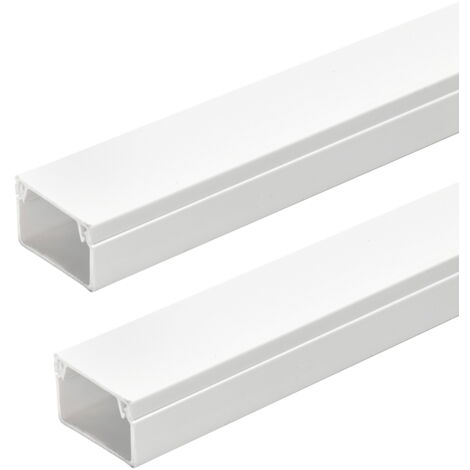 Canalina rigida passacavi 25x16mm 2 metri adesiva e avvitabile bianca Aigostar