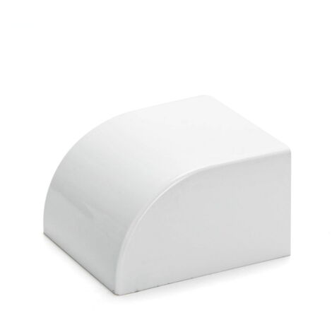tappo chiusura canalina elettrica quadrato in PVC bianco 60x40mm (1/5)