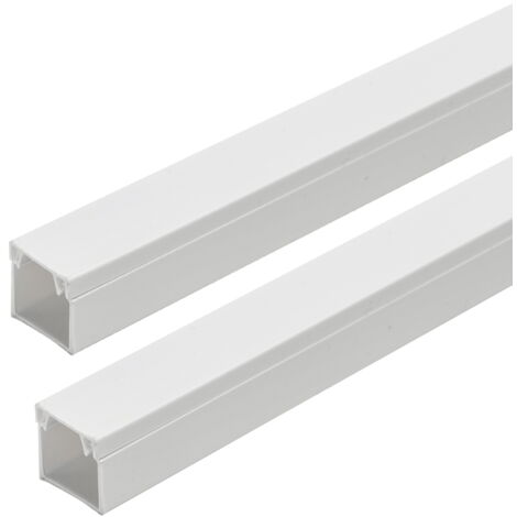 Canalina rigida passacavi 16x16mm 2 metri adesiva e avvitabile bianca Aigostar