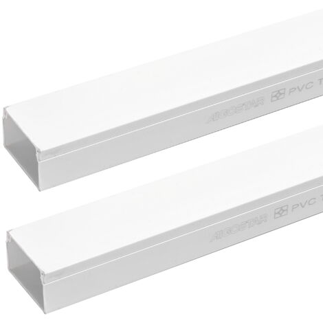 Canalina rigida passacavi 40x25mm 2 metri adesiva e avvitabile bianca Aigostar