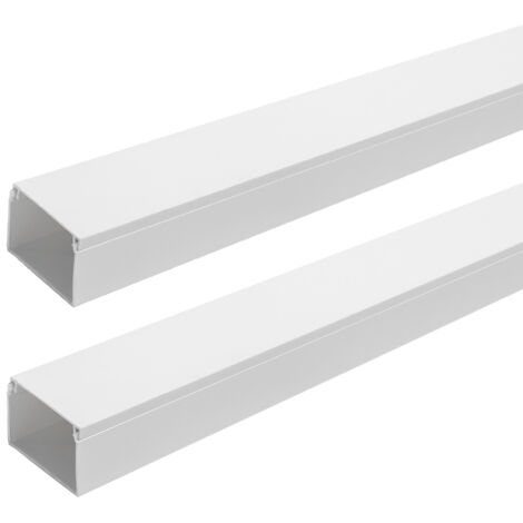 Canalina rigida passacavi 60x40mm 2 metri avvitabile bianca Aigostar