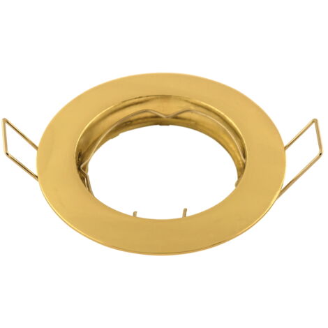 Portafaretto orientabile GU10 / MR16 da incasso 80mm Oro Rotondo Novaline