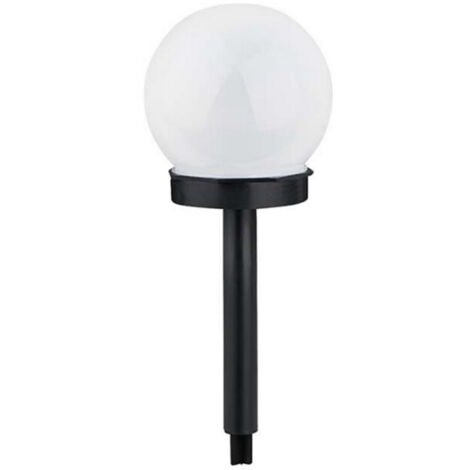 Lampioncino segnapassi Led Globe 0,006W Nero con pannello solare IP44 Bianco freddo 6500K con sensore crepuscolare Aigostar