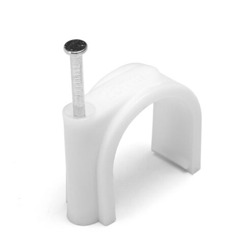 Graffette fissatubo con chiodo per Tubo 25mm bianco Confezione 10pz Aigostar (1/5)