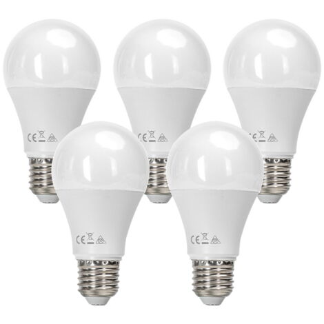 Confezione da 5 Lampadine Led E27 A60 15W Bianco freddo 6500K Aigostar (1/5)