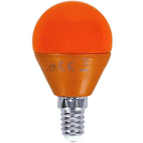 Lampadina Led E14 G45 a sfera 4W Arancione Aigostar (1/3)