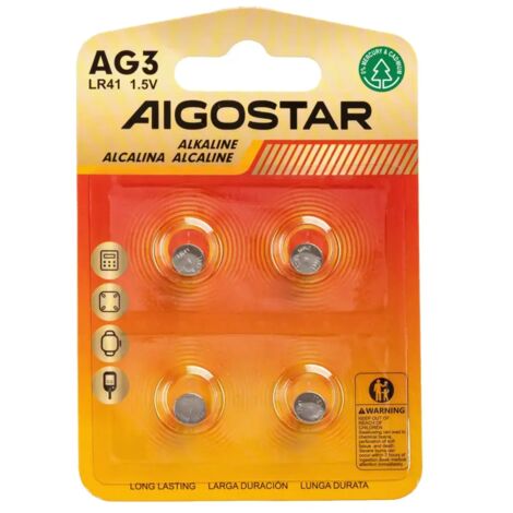 4 x pila batteria a bottone orologio lr41 ag3 384 1,55v
