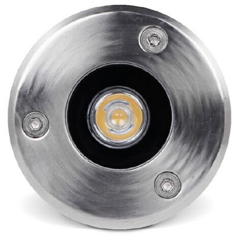 Segnapasso carrabile Led 1W da incasso Rotondo Argento satinato IP65 Bianco neutro 4000K Wisdom