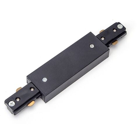 Connettore a I per binario elettrificato monofase 3 fili (F) (N) + (T) nero Aigostar