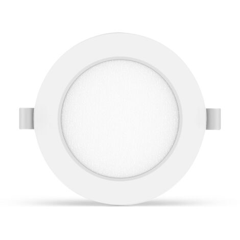Faretto Led slim da incasso 9W Rotondo Cornice bianca Apertura 100 gradi Bianco neutro 4000K Aigostar