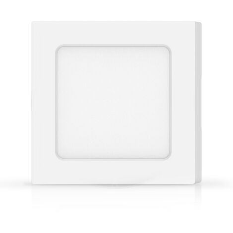 Plafoniera Led slim 6W Bianca Quadrata Bianco freddo 6500K Aigostar