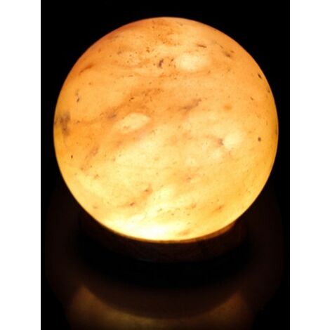 Lampada di Sale Bianco Himalayano a Sfera