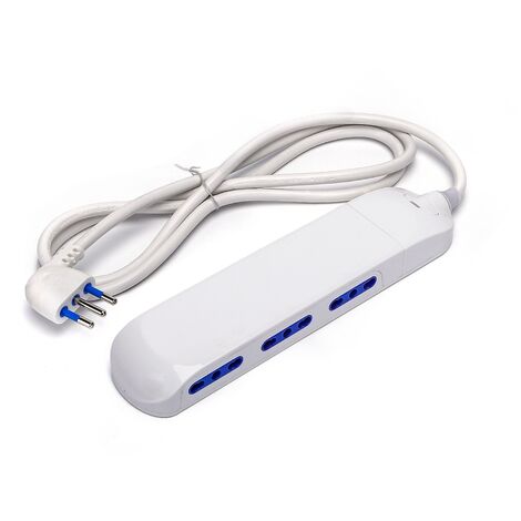 Ciabatta multipresa elettrica Slim 6 posti con cavo da 1,5m &8211 6 Prese Bipasso Aigostar