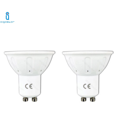 LAMPADINA LED GU10 4W 3000K BIANCO CALDO A+ 240LM 120° FASCIO AMPIO AIGOSTAR 2 PEZZI