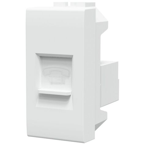 Presa Telefonica RJ11 bianca compatibile anche con BTicino Livinglight