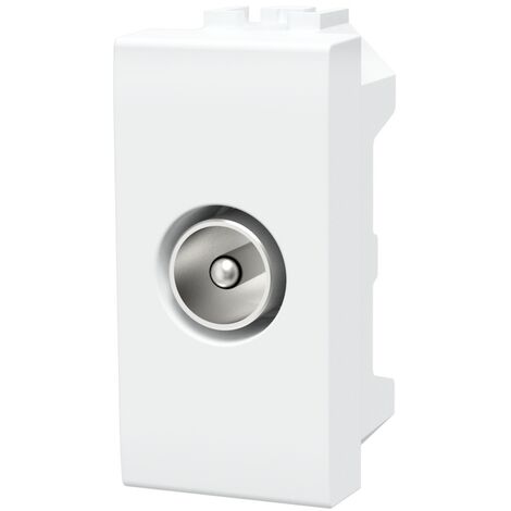 Presa TV maschio bianca compatibile anche con BTicino Livinglight