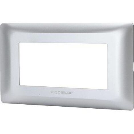 PLACCA COPRIFRUTTI ABM ARGENTO POSTI 4 MM 140X85