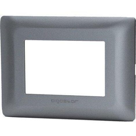 PLACCA COPRIFRUTTI ABM GRIGIO SCURO POSTI 3 MM 120X85