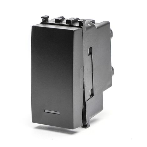 Invertitore 16AX nero compatibile anche con Vimar Plana