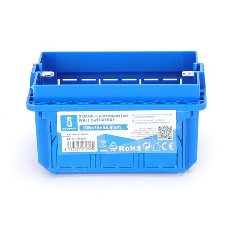 Scatola portafrutti 503 cassetta da incasso 3 moduli colore blu