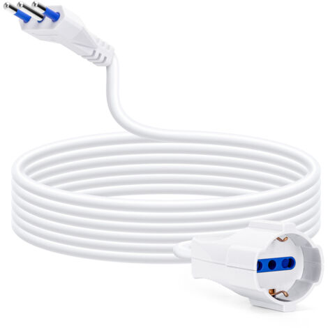 Cavo prolunga elettrico da 5m &8211 Spina 16A e Presa Schuko+Bipasso Aigostar