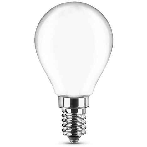 Lampadina Led Opaca a Filamento E14 G45 a sfera 4W Bianco caldo 2700K Novaline
