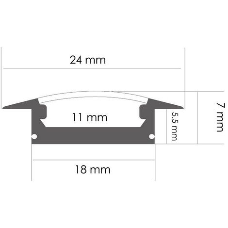 2 metri profilo alluminio strip led luce soffusa incasso scomparsa