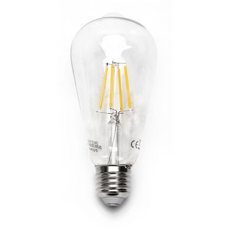 Lampadina LED Filamento ST64 8W E27 2200K Luce Calda