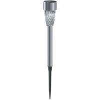 Lampioncino segnapassi Led Berry 0,2W Argento in acciaio con pannello solare IP44 Bianco freddo 6500K con sensore crepuscolare Aigostar