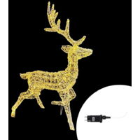 Renna Natalizia 150 Led da giardino 110cm Bianco Caldo fisso Wisdom