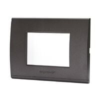 Placca 3 moduli 503 in plastica nera compatibile BTicino Livinglight