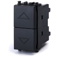 Doppio Pulsante con frecce 10A nero compatibile anche con Vimar Plana