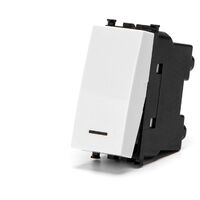Pulsante unipolare 16A bianco compatibile anche con Vimar Plana