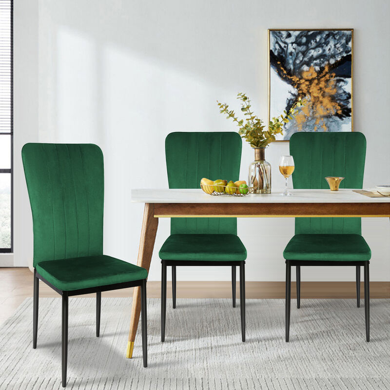 Haloyo Sedia da Pranzo contemporanea Set di 6,sedia da trucco,Velluto,portata  fino a 120 kg,verde