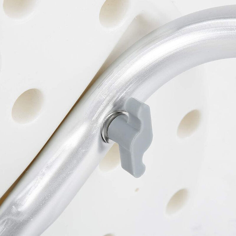 Haloyo Sgabello da doccia in alluminio regolabile in altezza per doccia,  bagno, WC, bianco